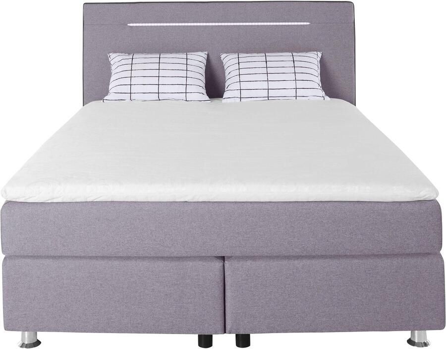 COLLECTION AB Boxspring London inclusief topper en kussens met LED-verlichting Boxspringbed verkrijgbaar in 90cmx200cm 140cmx200cm & 180cmx200cm