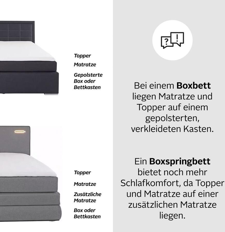 COLLECTION AB Boxspring Athena OTTOs Choice Topseller optioneel met bedkist inclusief topper bij uitvoering met matras in hardheden h2 h3 h4