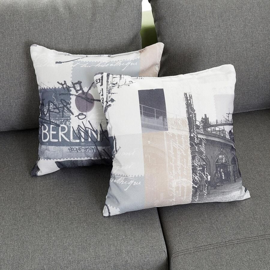 COLLECTION AB Hoekbank John L-vorm met bedfunctie bedlade en geïntegreerd rek