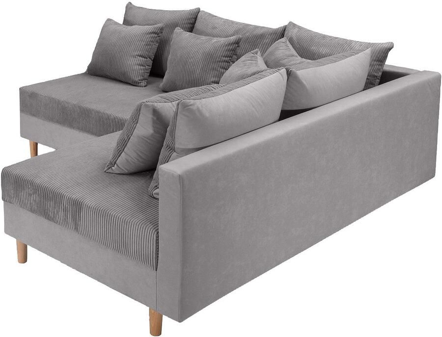 COLLECTION AB Hoekbank L-model Hoekbank ottomane aan de rechterzijde monteerbaar comfortabele Bonnell-pocketvering