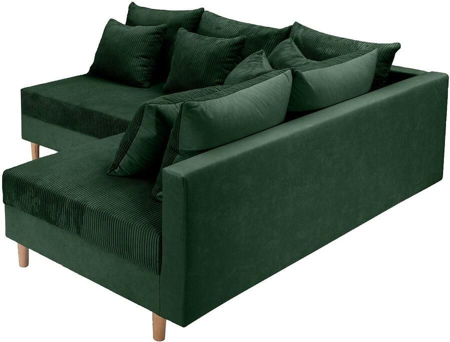 COLLECTION AB Hoekbank L-model Hoekbank ottomane aan de rechterzijde monteerbaar comfortabele Bonnell-pocketvering