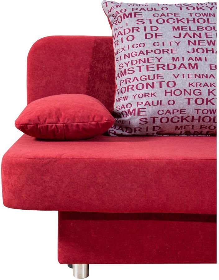 COLLECTION AB Slaapbank ULLA inclusief bedfunctie en opbergruimte Slaapbank bedfunctie bedlade incl. rugkussens armleuningkussens