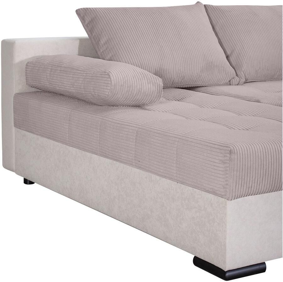COLLECTION AB Zithoek Josy U-vorm B: 269 cm met bedfunctie & bedlade vering