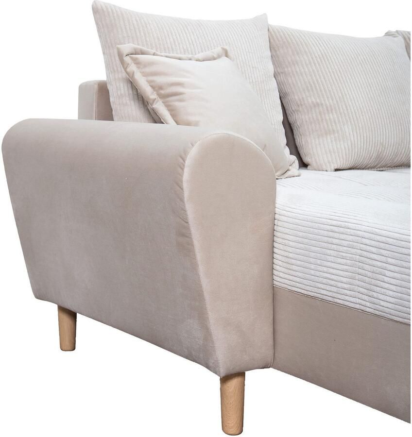 COLLECTION AB Zithoek Raisa U-vorm met vering kussens en stiksels in het zitgebied