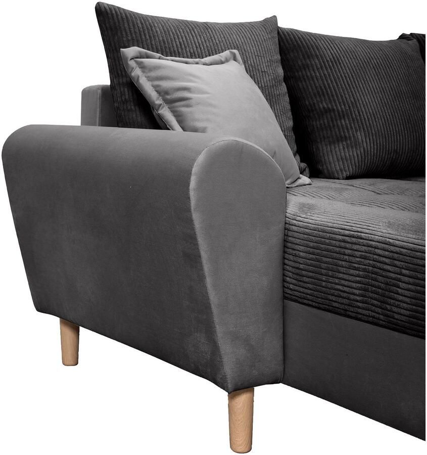 COLLECTION AB Zithoek Raisa U-vorm met vering kussens en stiksels in het zitgebied