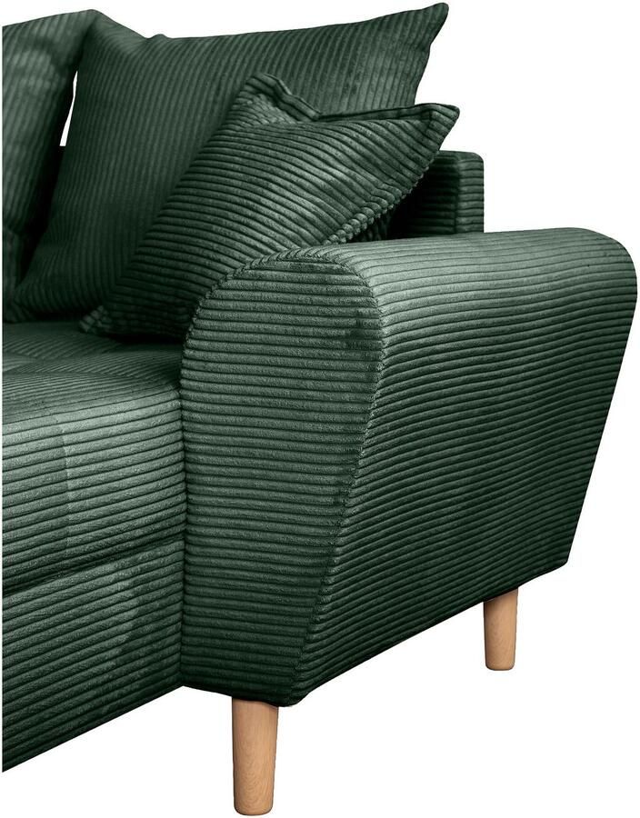 COLLECTION AB Zithoek Raisa U-vorm met vering kussens en stiksels in het zitgebied