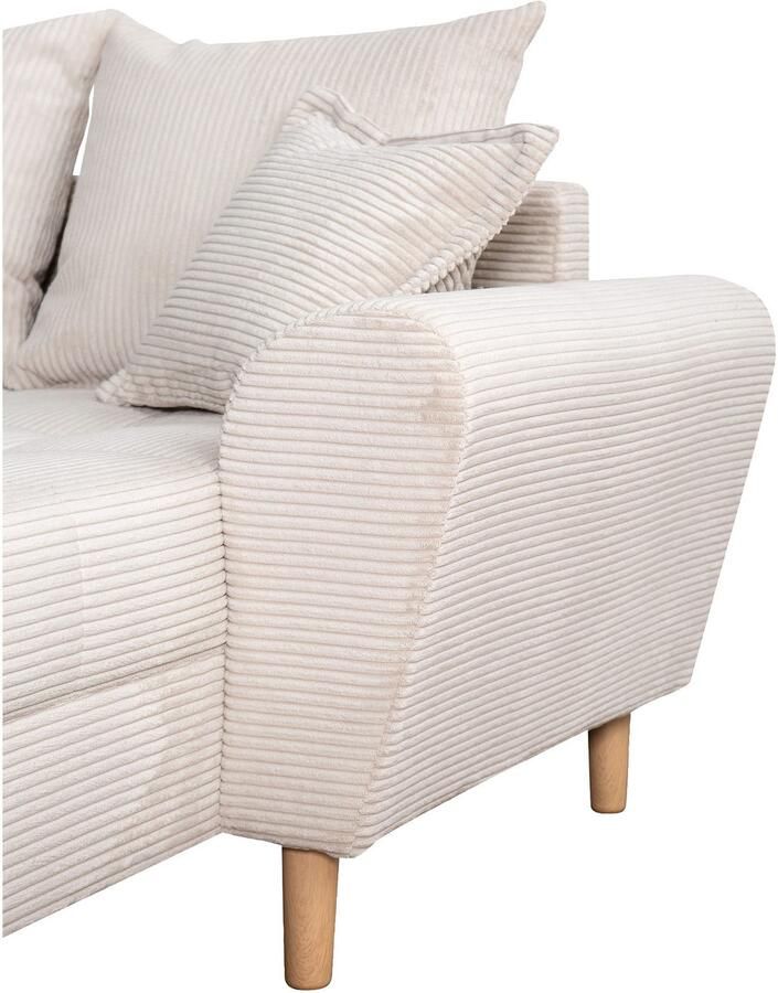 COLLECTION AB Zithoek Raisa U-vorm met vering kussens en stiksels in het zitgebied