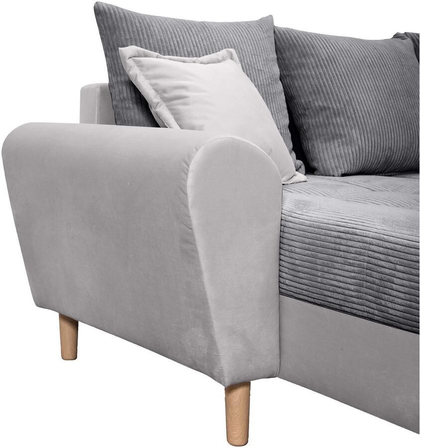 COLLECTION AB Zithoek Raisa U-vorm met vering kussens en stiksels in het zitgebied