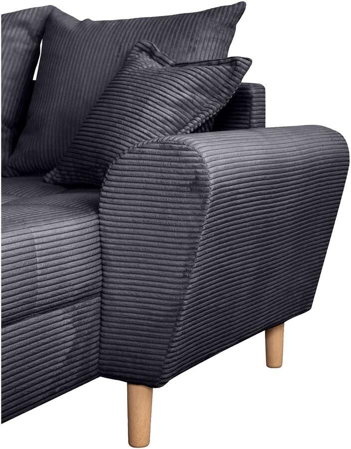 COLLECTION AB Zithoek Raisa U-vorm met vering kussens en stiksels in het zitgebied