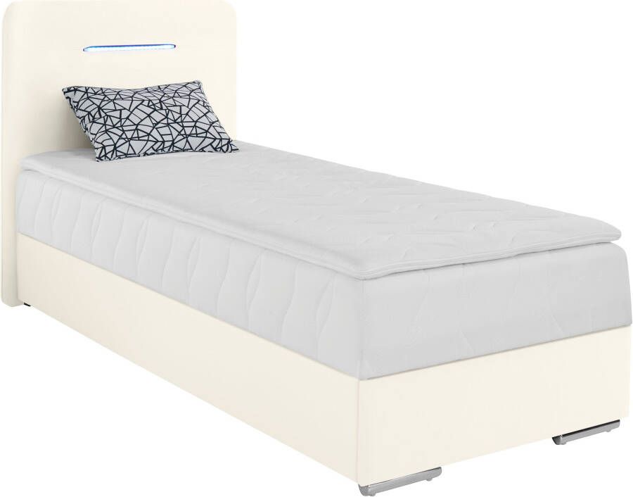 COTTA Boxspring Lighstar inclusief ledverlichting topmatras bedkist en sierkussen