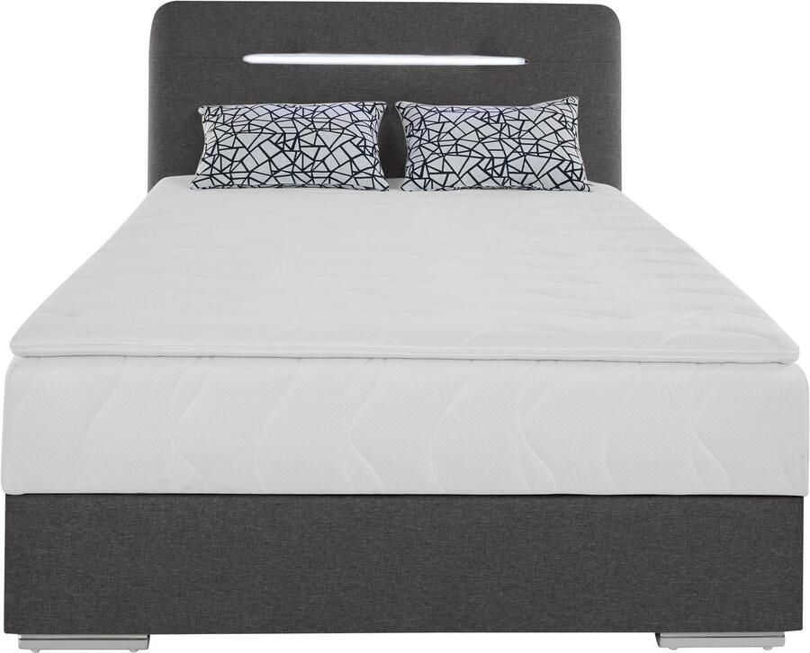 COTTA Boxspring Lighstar inclusief ledverlichting topmatras bedkist en sierkussen