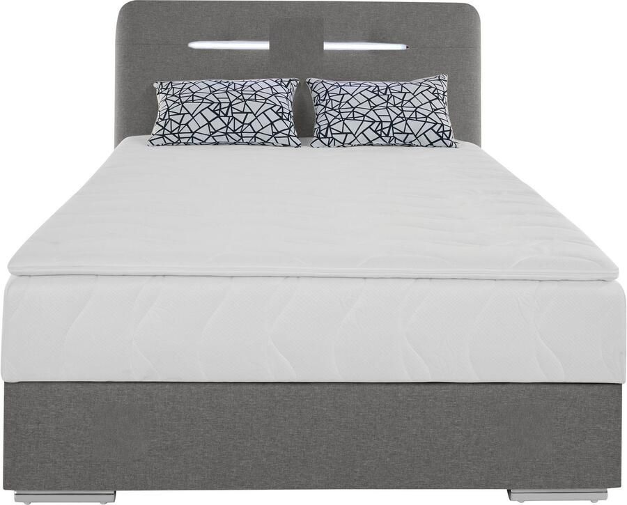 COTTA Boxspring Lighstar inclusief ledverlichting topmatras bedkist en sierkussen