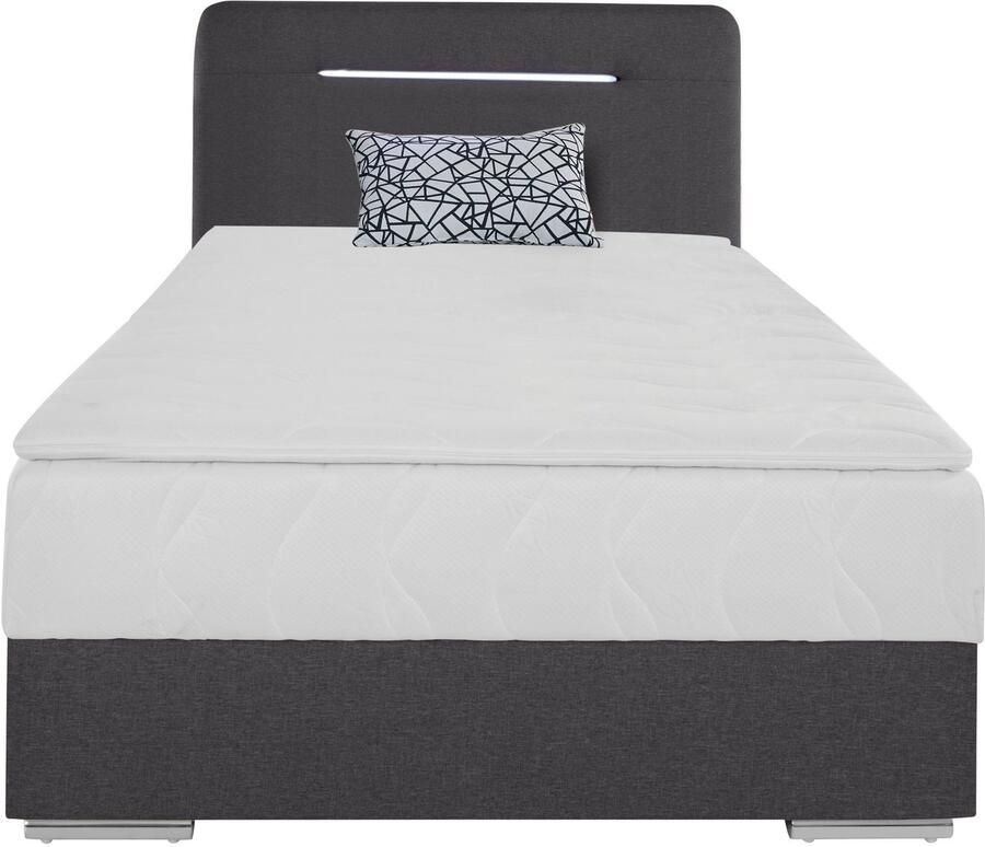 COTTA Boxspring Lighstar inclusief ledverlichting topmatras bedkist en sierkussen