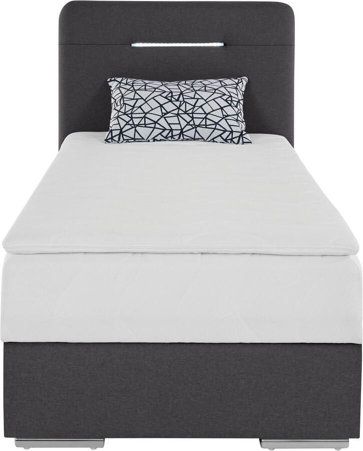 COTTA Boxspring Lighstar inclusief ledverlichting topmatras bedkist en sierkussen