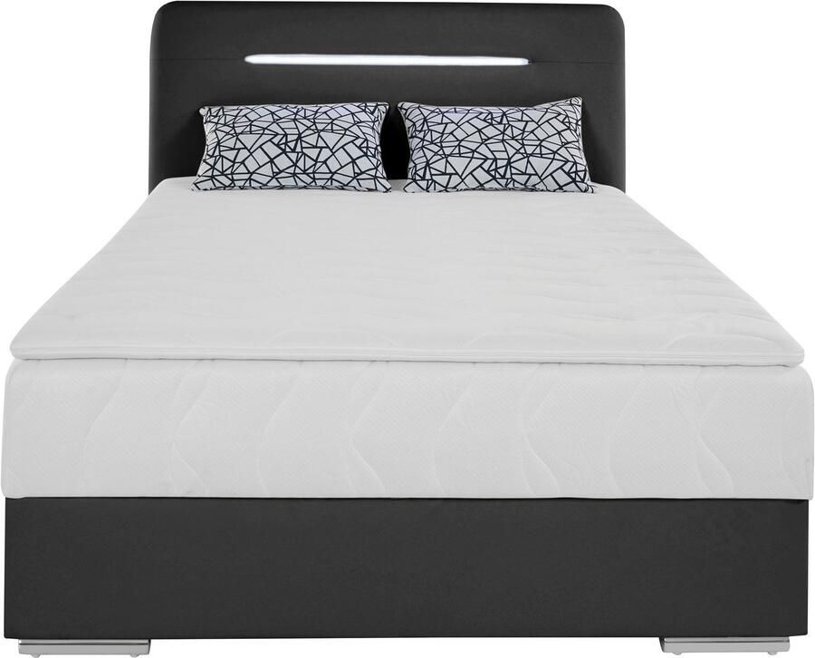 COTTA Boxspring Lighstar inclusief ledverlichting topmatras bedkist en sierkussen