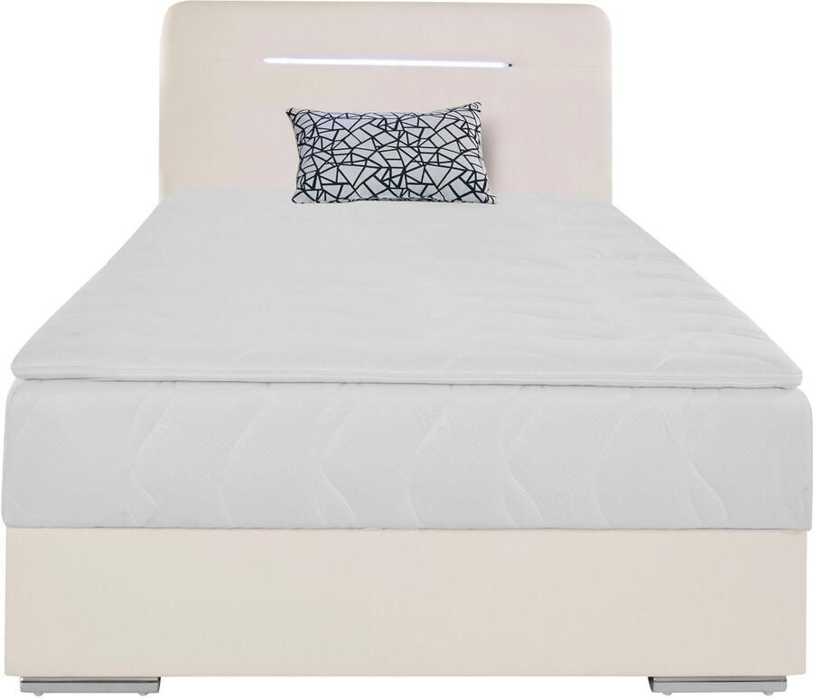 COTTA Boxspring Lighstar inclusief ledverlichting topmatras bedkist en sierkussen