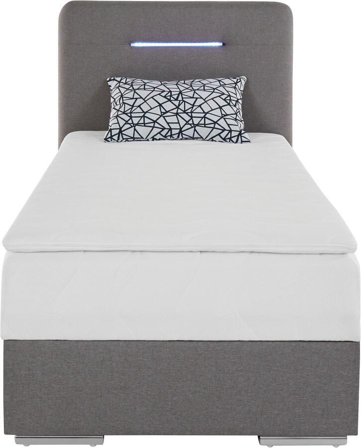 COTTA Boxspring Lighstar inclusief ledverlichting topmatras bedkist en sierkussen