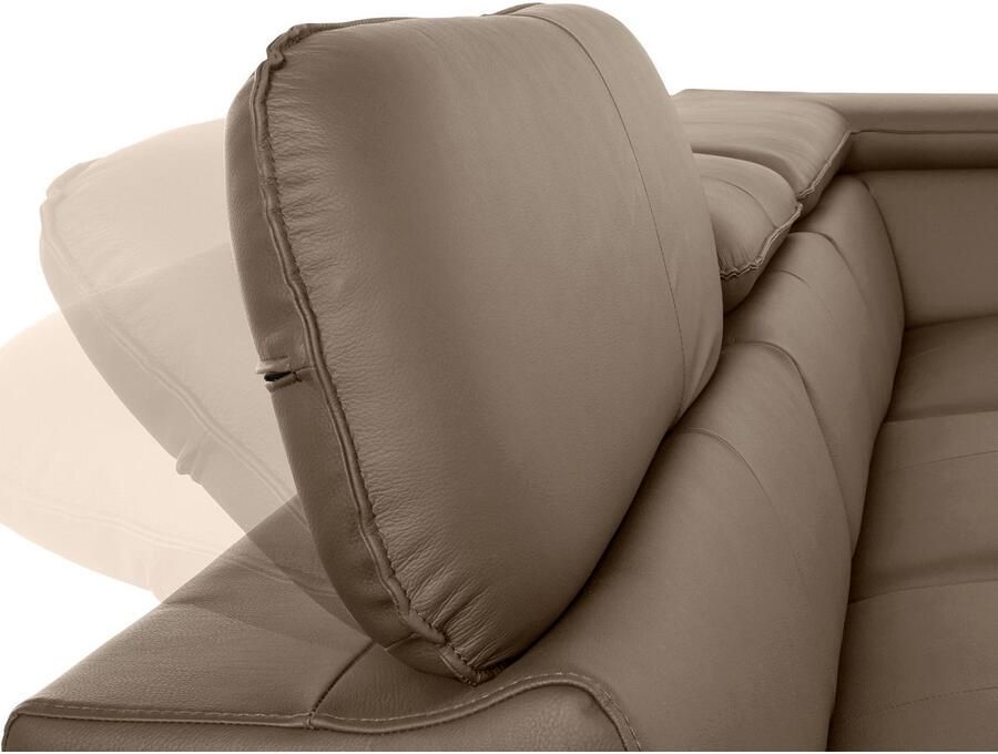 COTTA Hoekbank Driver L-vorm met verstelbaar hoofdeind naar keuze met slaapfunctie & bedkist