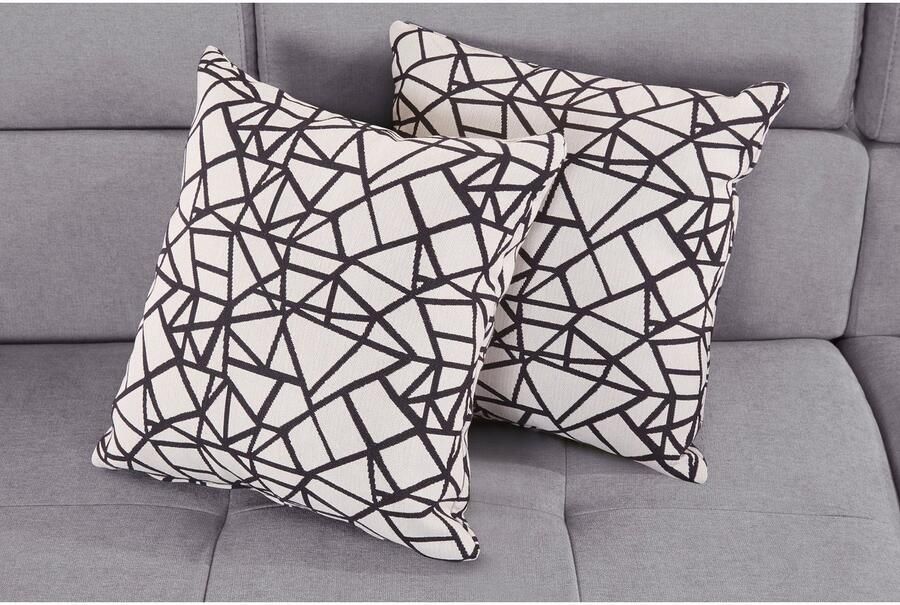 COTTA Hoekbank Mia L-vorm met 3 sierkussens keuze met bedfunctie bedlade verlichting & draadloze oplader