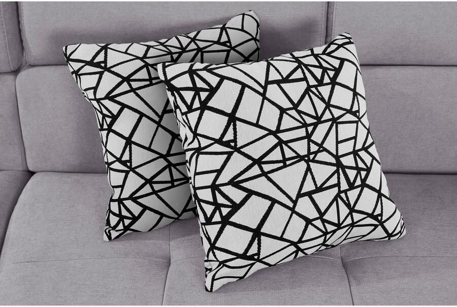 COTTA Hoekbank Mia L-vorm met 3 sierkussens keuze met bedfunctie bedlade verlichting & draadloze oplader