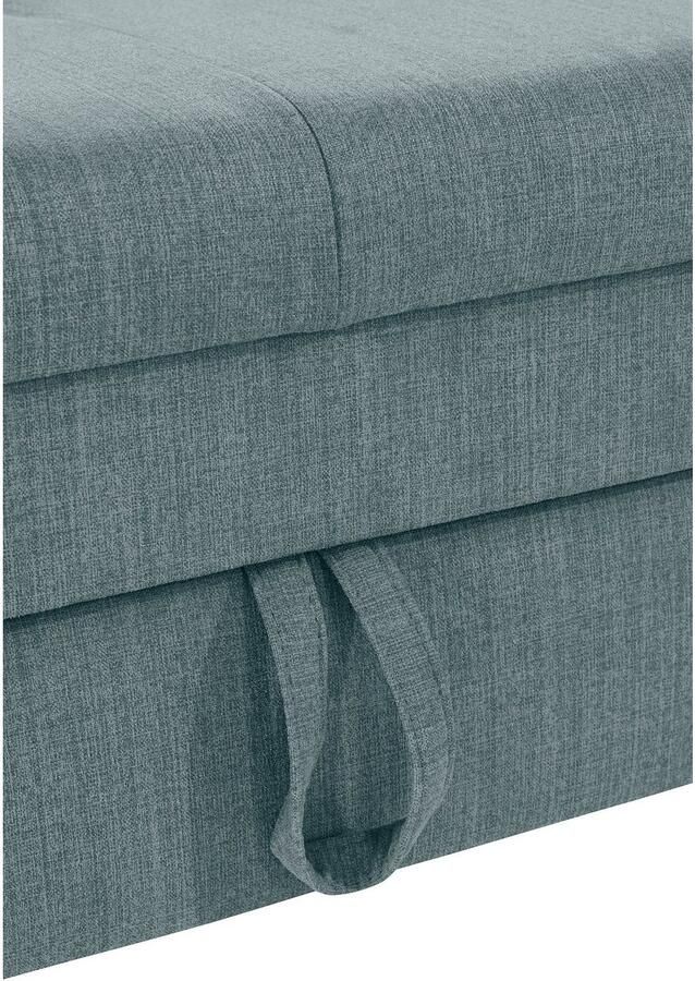 COTTA Hoekbank Mia L-vorm met 3 sierkussens keuze met bedfunctie bedlade verlichting & draadloze oplader