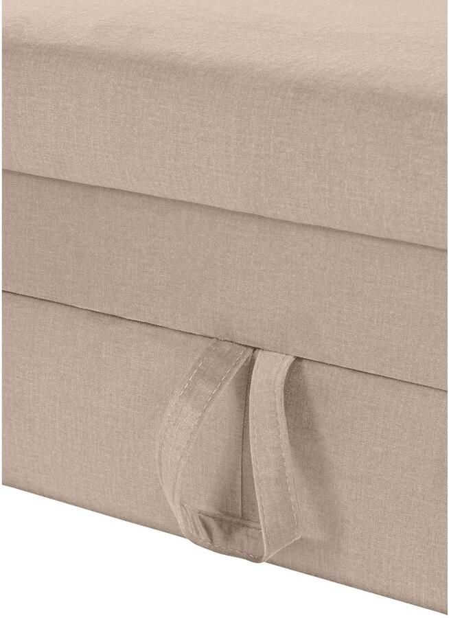 COTTA Hoekbank Morven L-vorm met hoofdeindeverstelling keuze met bedfunctie bedlade & draadloze oplader