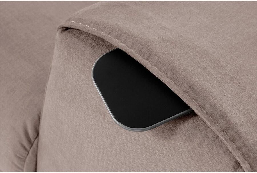 COTTA Hoekbank Morven L-vorm met hoofdeindeverstelling keuze met bedfunctie bedlade & draadloze oplader