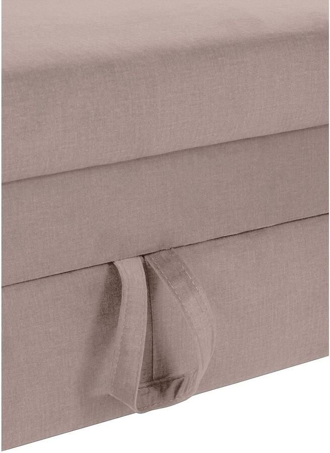 COTTA Hoekbank Morven L-vorm met hoofdeindeverstelling keuze met bedfunctie bedlade & draadloze oplader