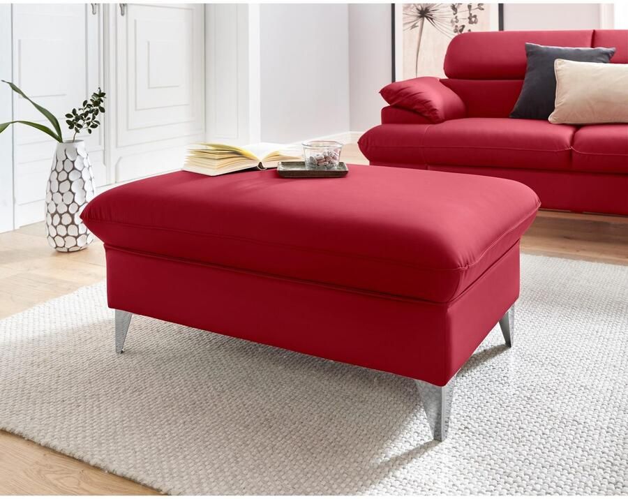 COTTA Zithoek Caluso L-vorm Set bestaande uit: hoekbank met hoofdverstelling & hocker