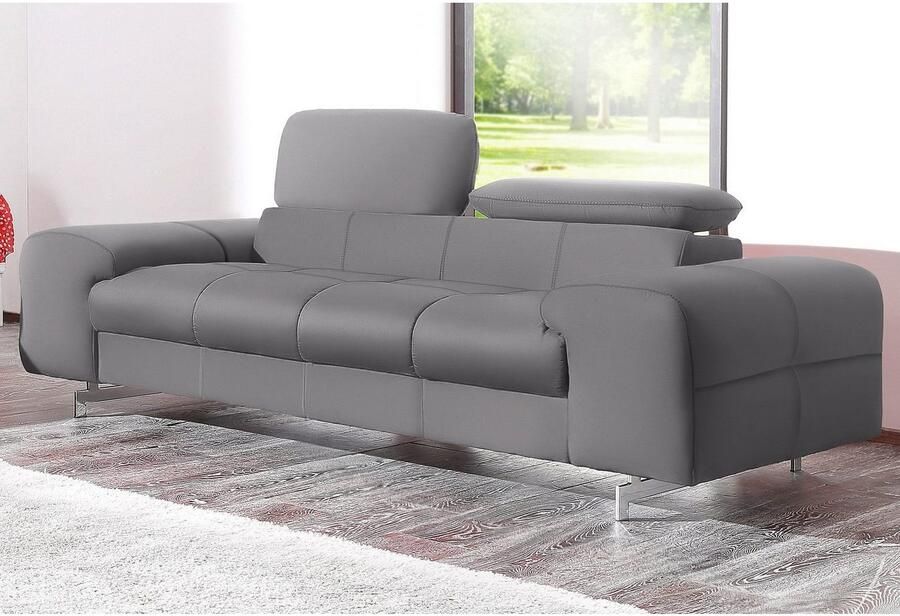 COTTA Zithoek Chef Set bestaande uit: 2-zitsbank met hoofdverstelling & hocker (set)