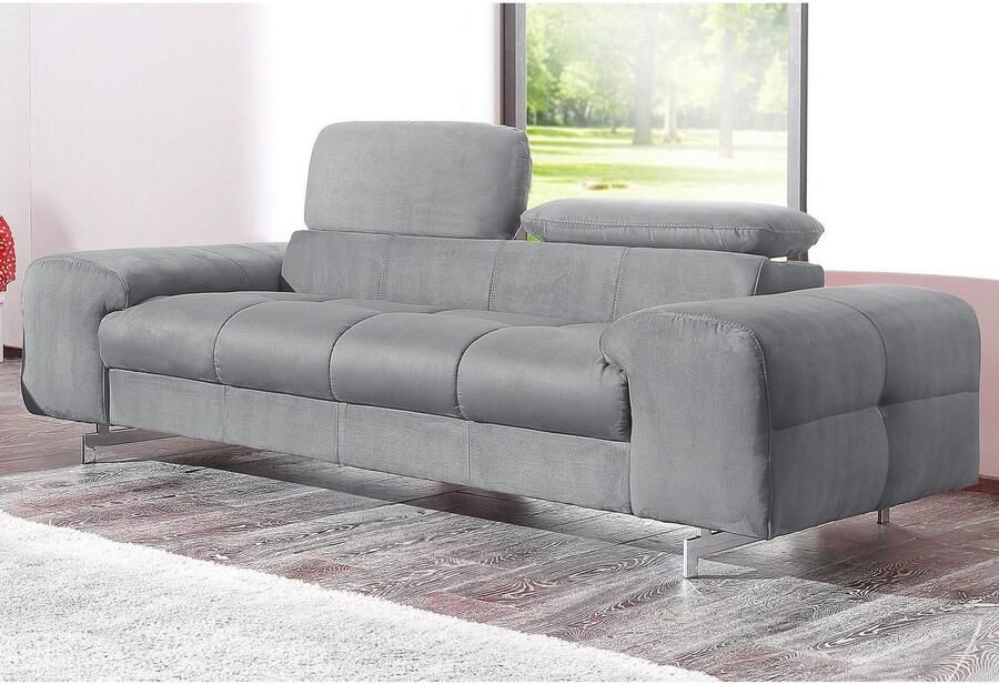 COTTA Zithoek Chef Set bestaande uit: 2-zitsbank met hoofdverstelling & hocker (set)