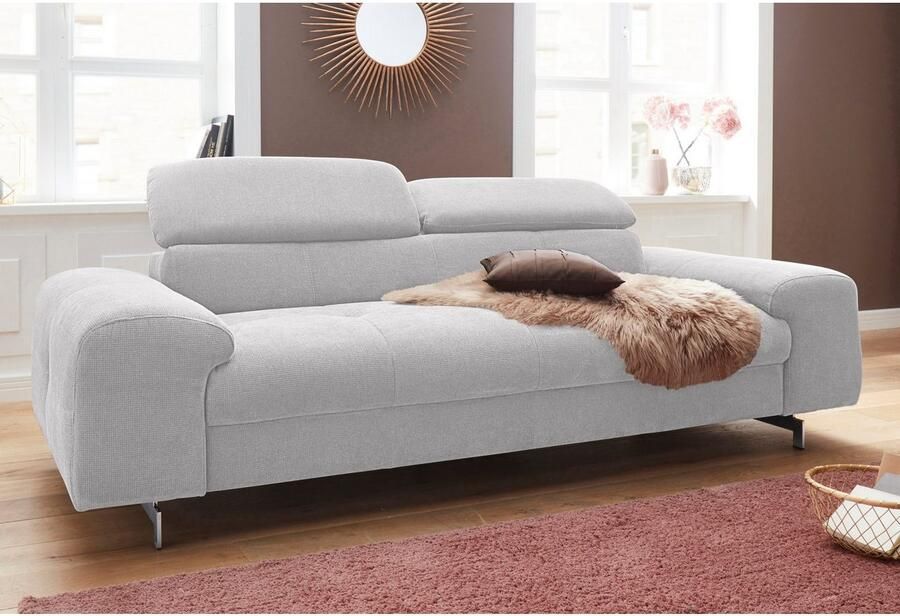 COTTA Zithoek Chef Set bestaande uit: 3-zitsbank met hoofdverstelling & hocker (set)