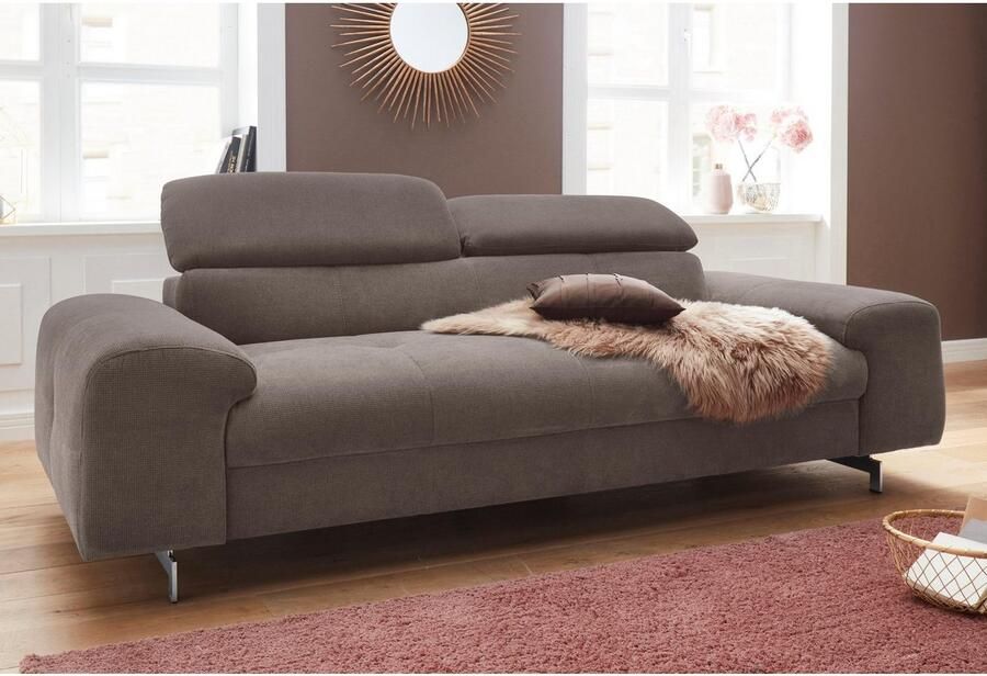 COTTA Zithoek Chef Set bestaande uit: 3-zitsbank met hoofdverstelling & hocker (set)