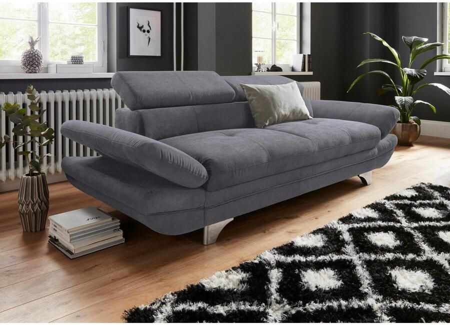 COTTA Zithoek Enterprise Set bestaande uit 2 5-zitsbank met arm- & hoofdverstelling & hocker (set)