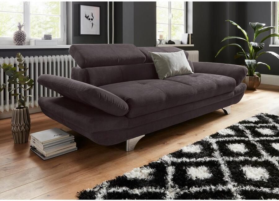 COTTA Zithoek Enterprise Set bestaande uit 2 5-zitsbank met arm- & hoofdverstelling & hocker (set)