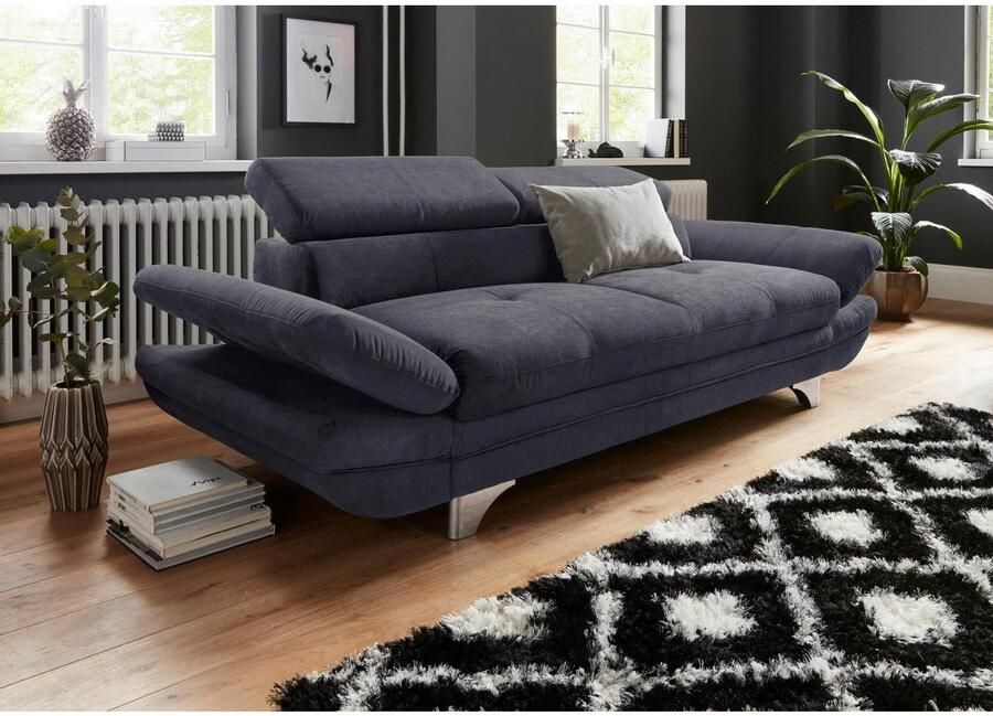 COTTA Zithoek Enterprise Set bestaande uit 2 5-zitsbank met arm- & hoofdverstelling & hocker (set)