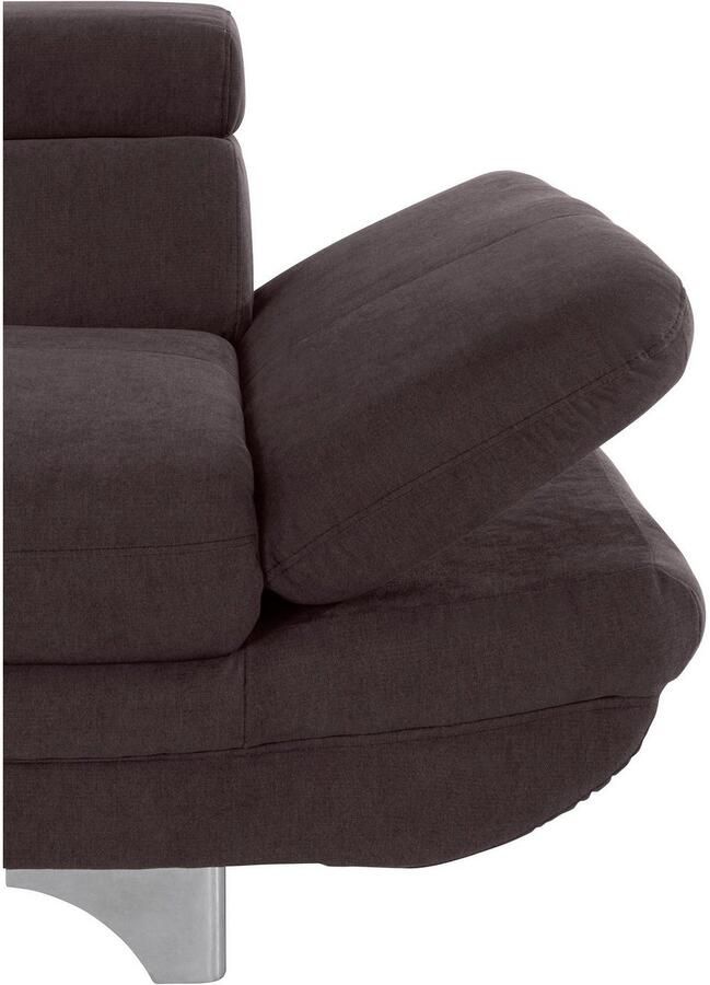 COTTA Zithoek Enterprise Set bestaande uit: 2-zitsbank met hoofdverstelling & hocker (set)