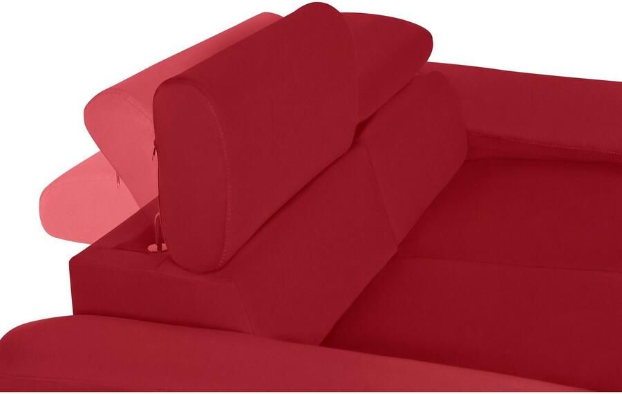 COTTA Zithoek Komaris B: 193 resp. 100 cm Set: 3-zitsbank & Hocker met hoofdverstelling (set)