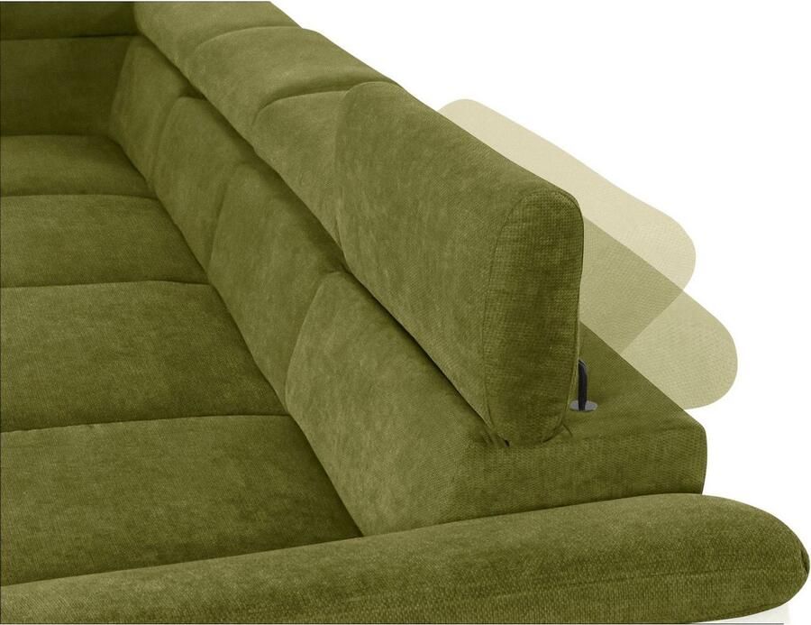 COTTA Zithoek Komaris U-vorm B: 320 resp. 100 cm (set: woonlandschap & hocker) (set)