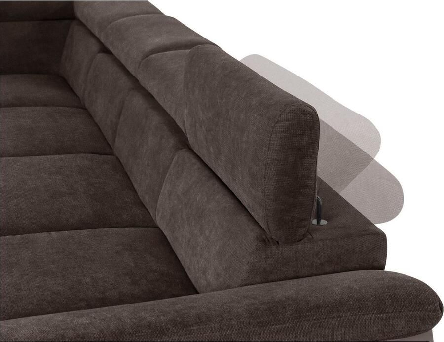 COTTA Zithoek Komaris U-vorm B: 320 resp. 100 cm (set: woonlandschap & hocker) (set)