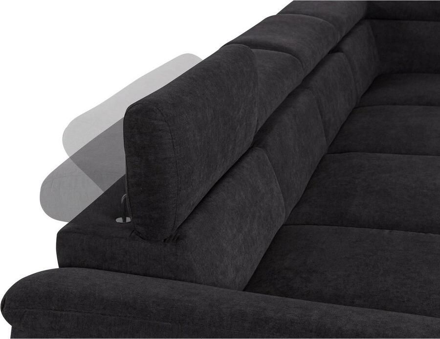 COTTA Zithoek Komaris U-vorm B: 320 resp. 100 cm (set: woonlandschap & hocker) (set)