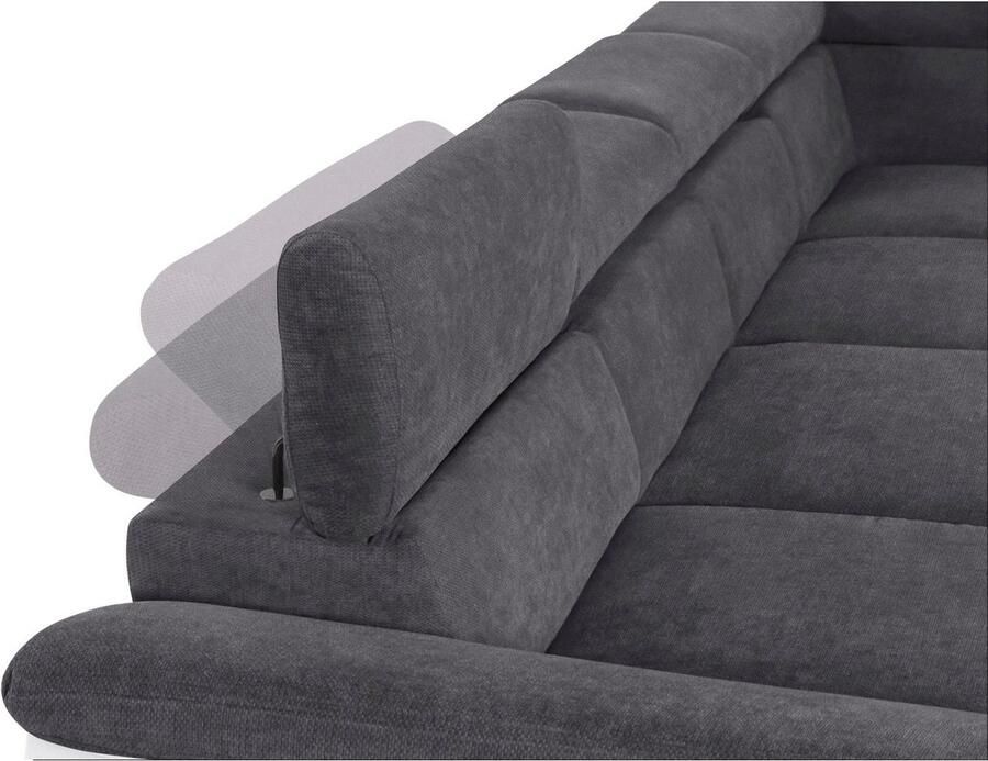 COTTA Zithoek Komaris U-vorm B: 320 resp. 100 cm (set: woonlandschap & hocker) (set)