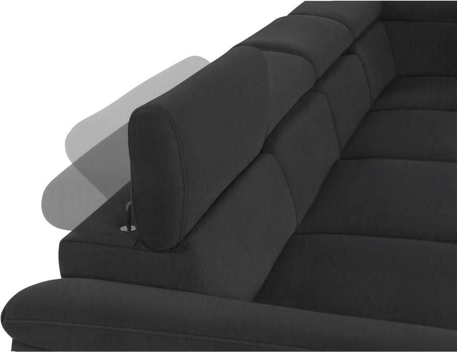 COTTA Zithoek Komaris U-vorm B: 320 resp. 100 cm (set: woonlandschap & hocker) (set)