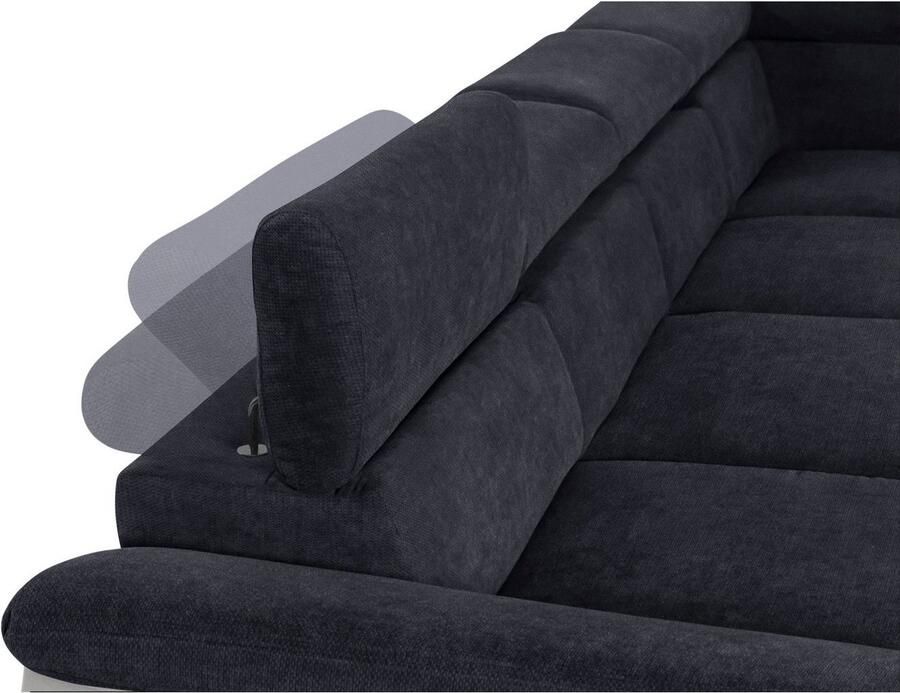 COTTA Zithoek Komaris U-vorm B: 320 resp. 100 cm (set: woonlandschap & hocker) (set)