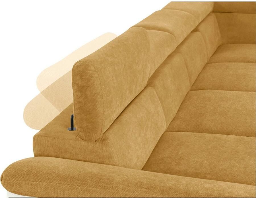 COTTA Zithoek Komaris U-vorm B: 320 resp. 100 cm (set: woonlandschap & hocker) (set)