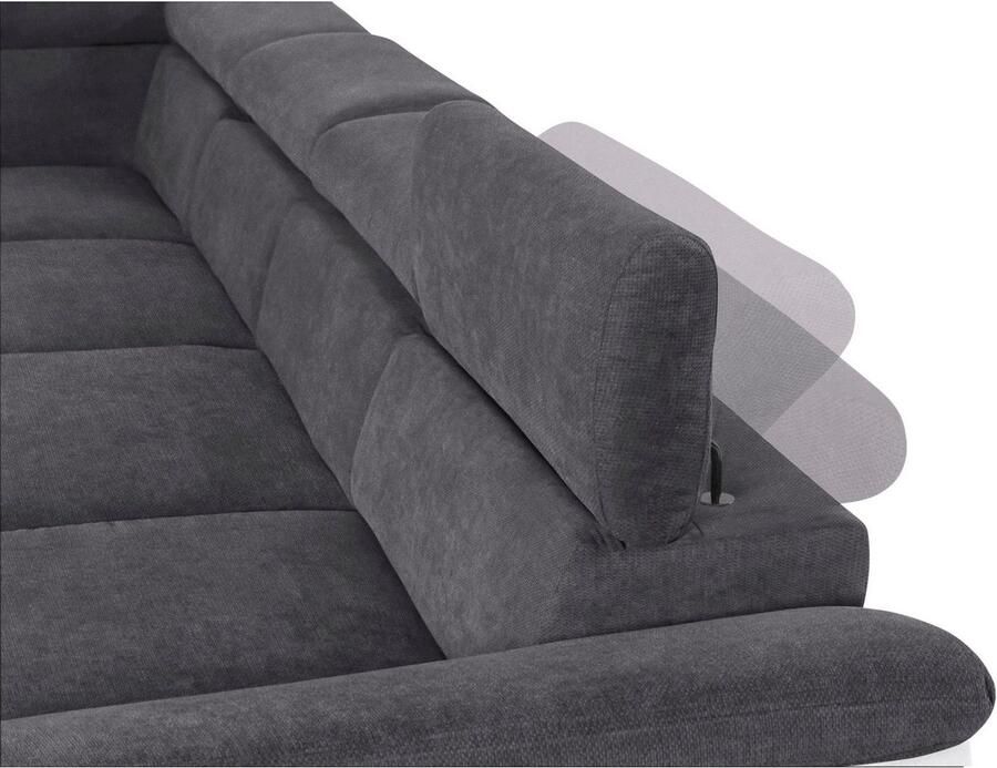 COTTA Zithoek Komaris U-vorm B: 320 resp. 100 cm (set: woonlandschap & hocker) (set)