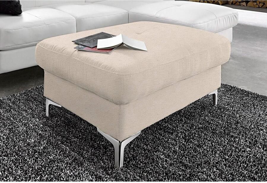 COTTA Zithoek Sammy U-vorm Set bestaande uit: woonlandschap met hoofdverstelling & hocker (set)