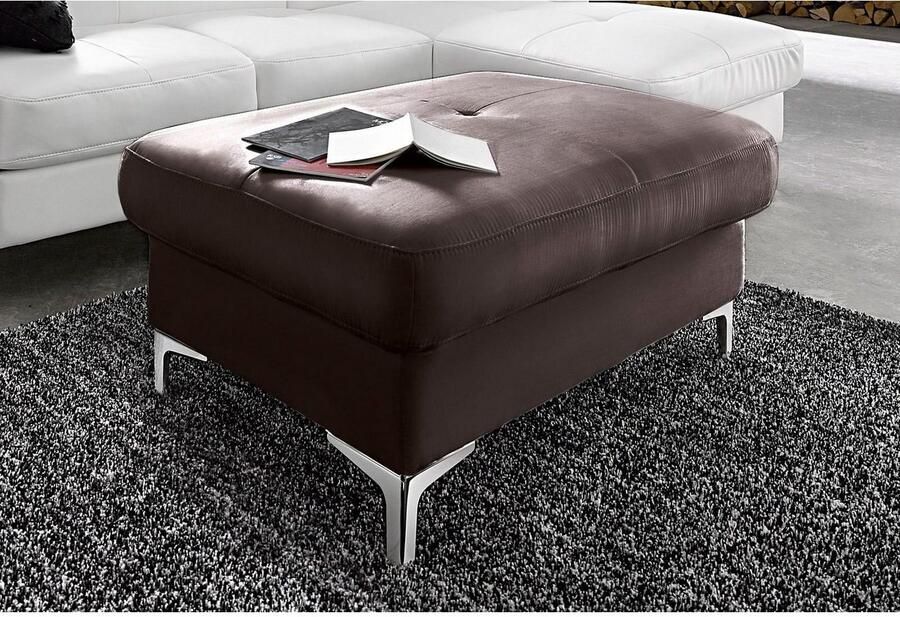 COTTA Zithoek Sammy U-vorm Set bestaande uit: woonlandschap met hoofdverstelling & hocker (set)