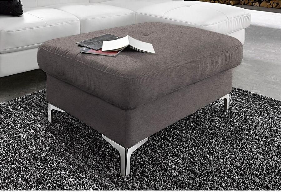 COTTA Zithoek Sammy U-vorm Set bestaande uit: woonlandschap met hoofdverstelling & hocker (set)