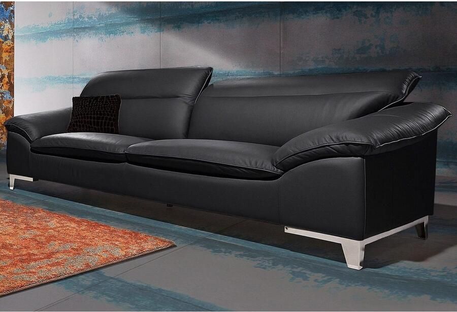 COTTA Zithoek Teresa Set bestaande uit: 2-zitsbank met hoofdverstelling & hocker (set)